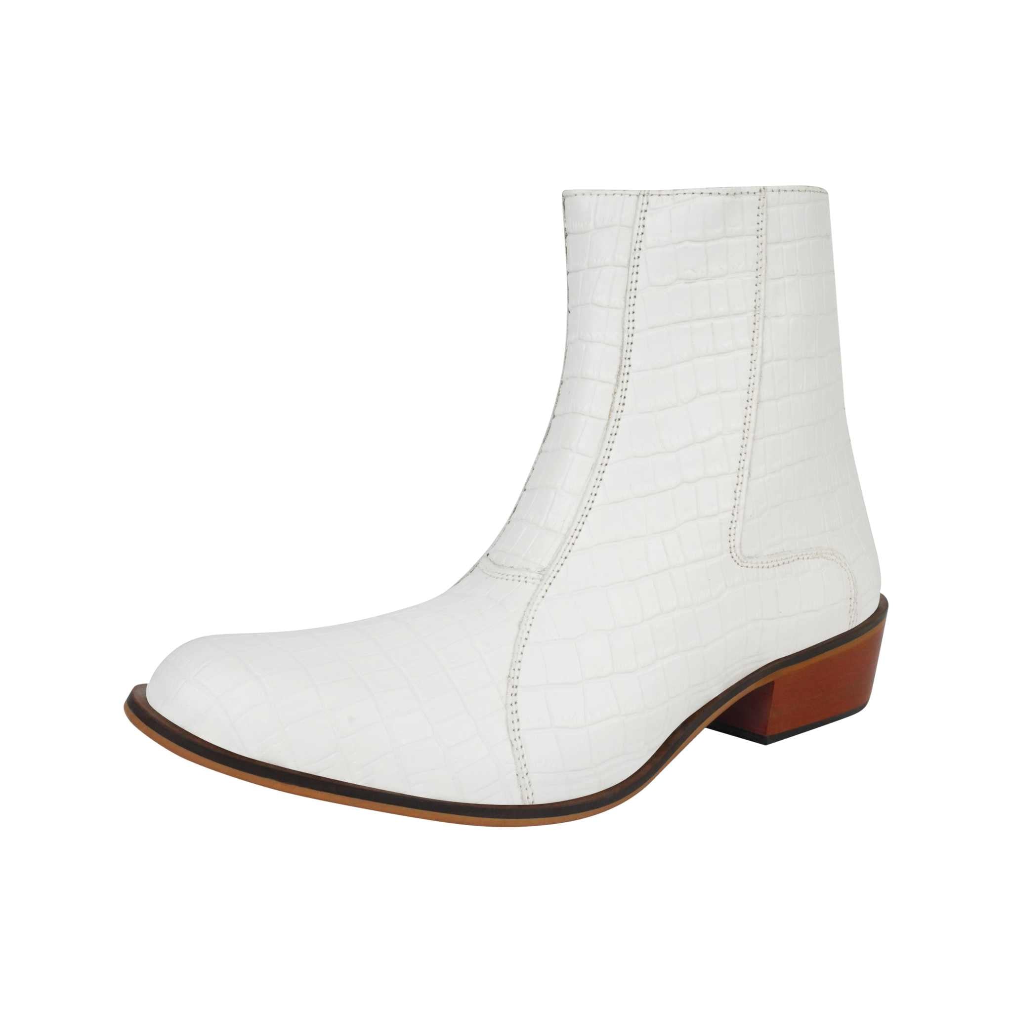 Jazzy Jackman Leather Print Ankle Length Boots - MENLL